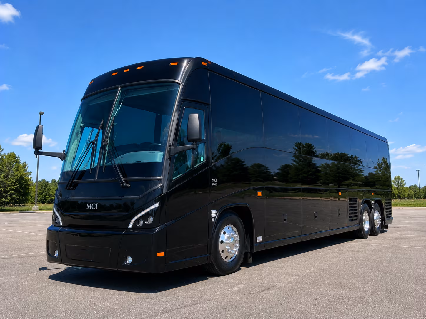novi charter bus rental exterior