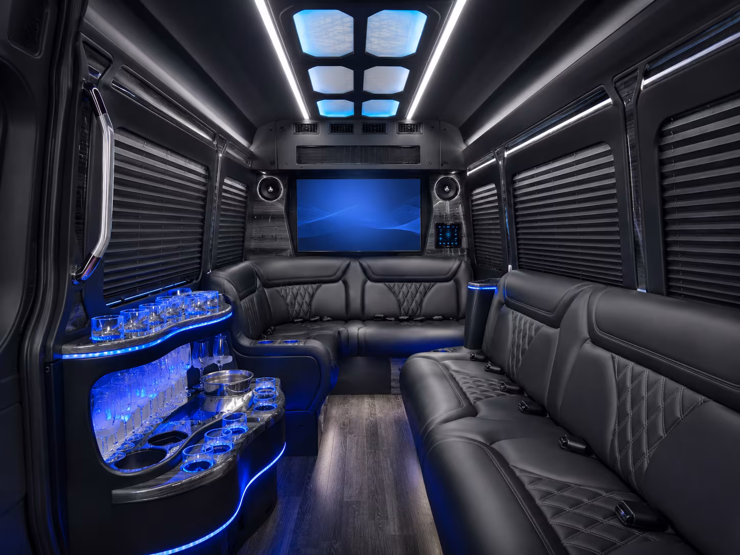 westland 50 passenger party bus inside