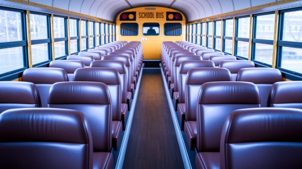 westland school bus rental interior
