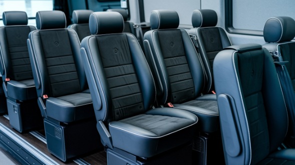 westland sprinter van with driver inside